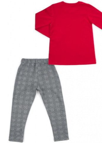 Белый демисезонный костюм десткий "always keep positive attitude" (13591-116g-red) Breeze