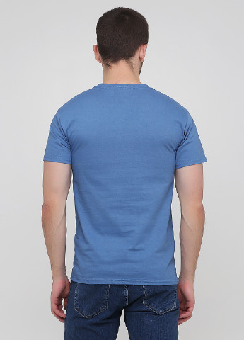 Серо-синяя футболка Hanes
