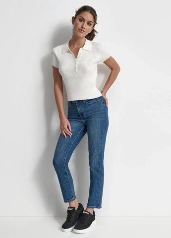 Белый демисезонный свитер DKNY