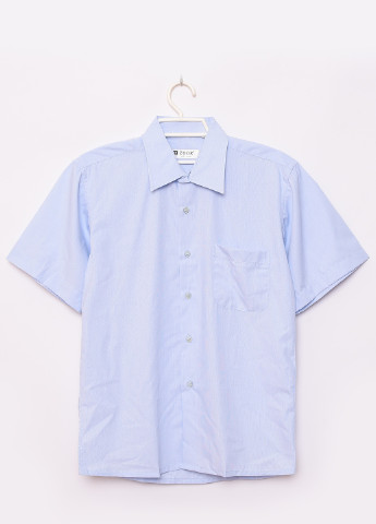 Голубой классическая рубашка однотонная Let's Shop