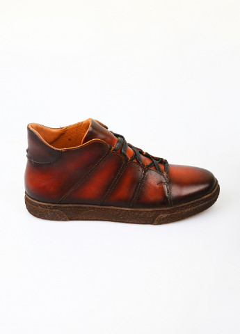 Темно-коричневые осенние ботинки No Brand