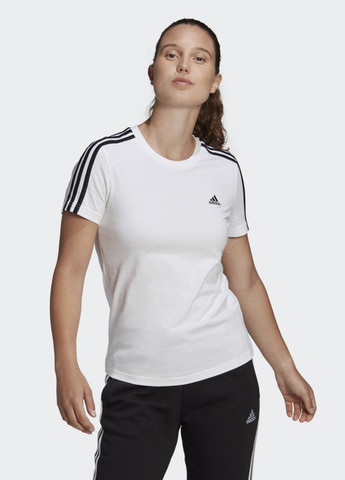 Белая всесезон футболка adidas