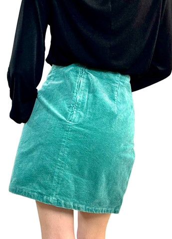 Зеленая кэжуал однотонная юбка H&M