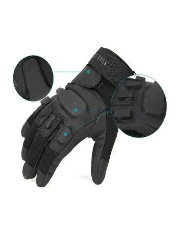 Военные перчатки тактические спорт охота с закрытыми пальцами (473155-Prob) ХL Черные Unbranded (253946586)