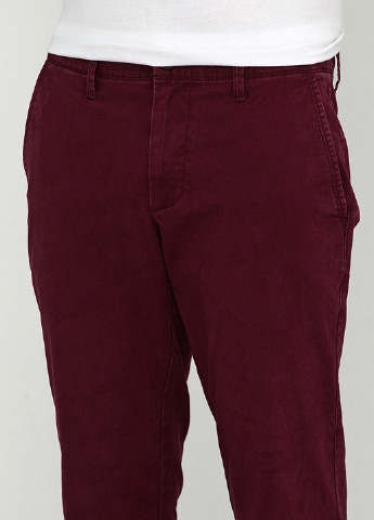 Бордовые кэжуал демисезонные брюки Gap