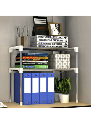 Настільний кухонний стелаж під мікрохвильову піч з полицями для посуду спецій етажерка для мікрохвильової печі 2 яруси XO (253319080)