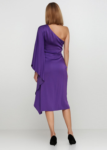 Фиолетовое коктейльное платье Ralph Lauren однотонное