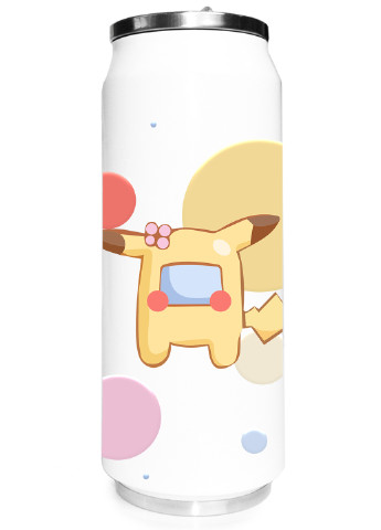 Термобанка Амонг Ас Покемон Пикачу (Among Us Pokemon Pikachu) (31091-2419) термокружка MobiPrint (218988336)