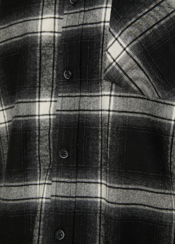 Черная кэжуал рубашка в клетку KOTON