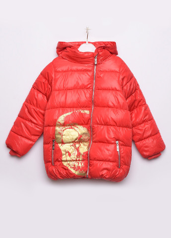 Червона демісезонна куртка дитяча червоний демісезон з капюшоном Let's Shop