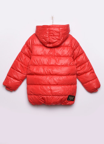 Червона демісезонна куртка дитяча червоний демісезон з капюшоном Let's Shop