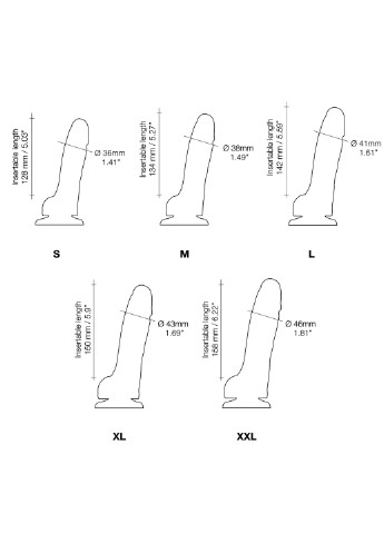 Реалістичний фалоімітатор Sliding Skin Realistic Dildo Black - XL, ефект рухливої шкіри Strap-On-Me (254885451)