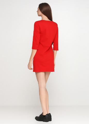 Красное кэжуал платье Selta однотонное