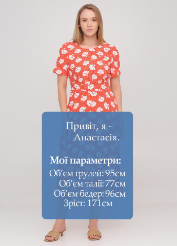 Яскраво-червона кежуал сукня Boden з квітковим принтом