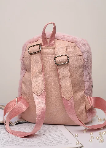 Рюкзак меховой детский с мишками пудра Let's Shop (254369876)