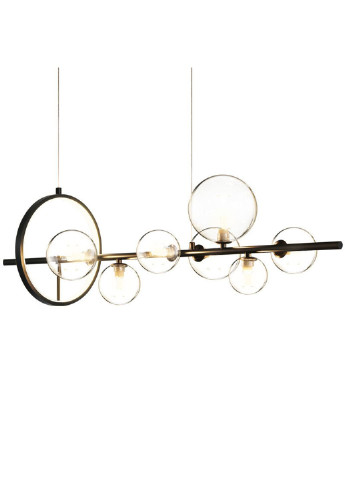 Люстра потолочная подвесная на 7 лампочек AT33/7-bk-k Черный 30х30х90 см. Sunnysky (253628928)