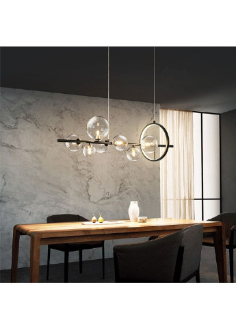 Люстра потолочная подвесная на 7 лампочек AT33/7-bk-k Черный 30х30х90 см. Sunnysky (253628928)