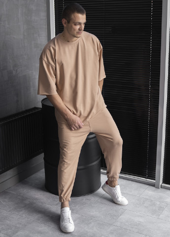 Бежевый костюм oversize ShopnGo