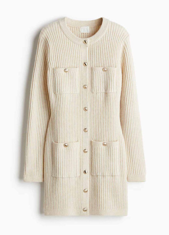 Кремова кежуал сукня сукня светр H&M однотонна