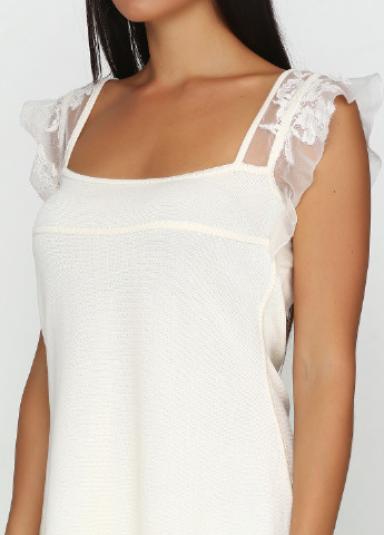 Молочное кэжуал платье Valentino однотонное
