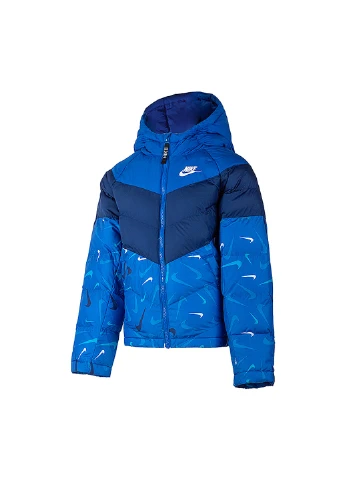 Синяя демисезонная куртка u nsw synfil jkt brndmk aop Nike