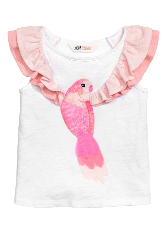 Белоснежная летняя футболка H&M