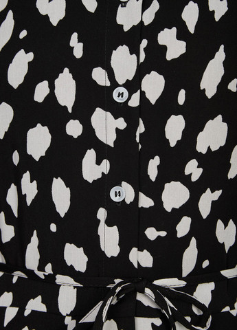 Черное деловое, кэжуал, повседневный платье рубашка PRPY с животным (анималистичным) принтом