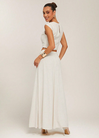 Белая кэжуал однотонная юбка SHEIN клешированная