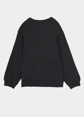 Piazza Italia свитшот однотонный черный кэжуал хлопок