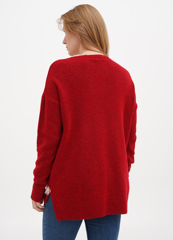 Красный демисезонный пуловер пуловер Sassofono