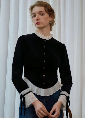 Чорно-біла блуза SHEIN