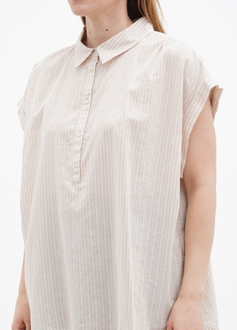 Светло-бежевая летняя блуза Comma