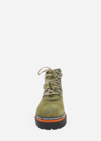 Осенние ботинки rr158-9-11 зелёный Romax из натуральной замши