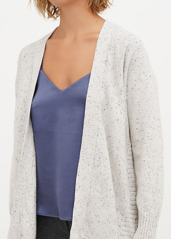 Светло-серый демисезонный кардиган No Brand