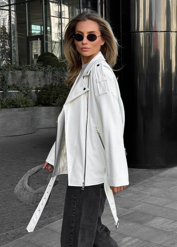 Молочна демісезонна куртка косуха No Brand