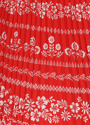 Червона вечірня сукня плісована, без підкладу, з відкритими плечима Myleene Klass з орнаментом