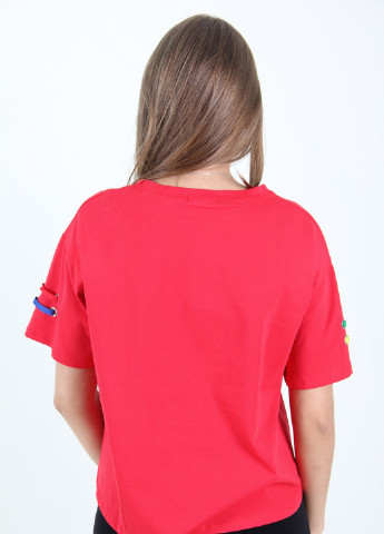 Красная летняя футболка Ladies Fasfion