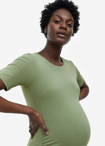 Фисташковая летняя футболка для беременных H&M
