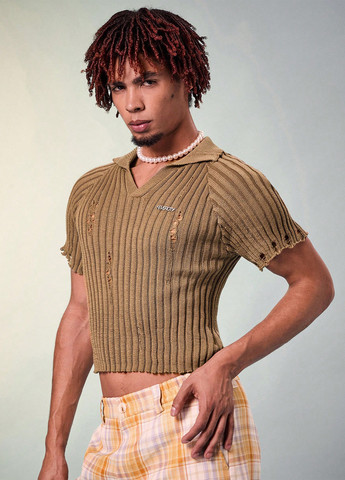 Бежевий літній светр пуловер SHEIN