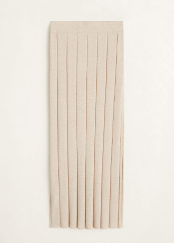 Светло-бежевая кэжуал однотонная юбка Mango карандаш