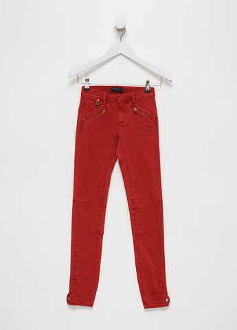 Терракотовые джинсовые демисезонные зауженные брюки Ralph Lauren