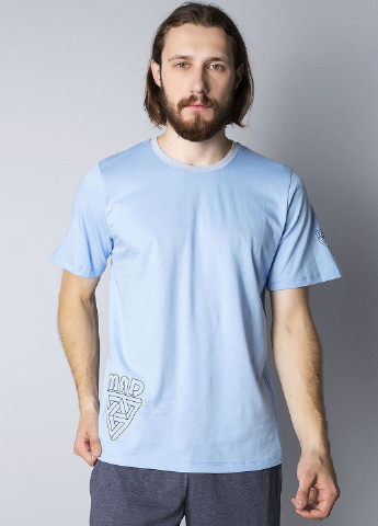Блакитна футболка Homewear Mad