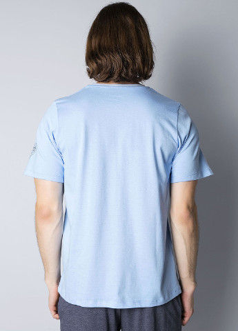 Блакитна футболка Homewear Mad