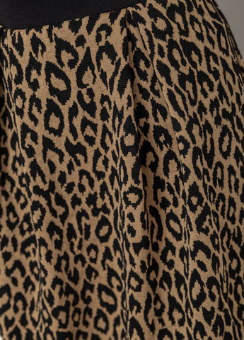 Бежевая кэжуал леопардовая юбка Ager клешированная