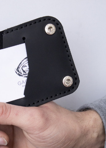 Кожаный зажим для купюр на магнитных кнопках черный SD prime (252016495)