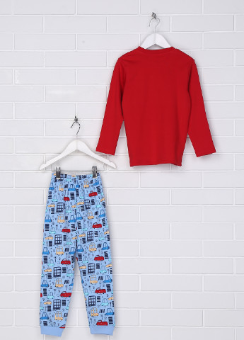 Красная всесезон пижама (лонгслив, брюки) Vitmo baby