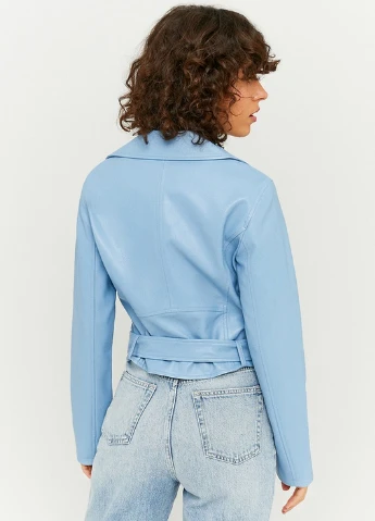 Голубая летняя куртка Tally Weijl Formal Jackets - WOVEN PU BIKER JACKET
