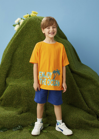 Оранжевая летняя футболка KOTON