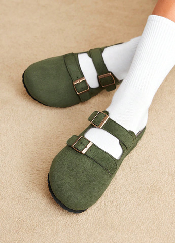 SHEIN Туфли лоферы хаки з полиуретан, искусственная кожа, китай — демисезон (331821640)