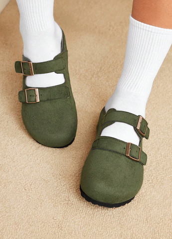 SHEIN Туфли лоферы хаки з полиуретан, искусственная кожа, китай — демисезон (331821640)